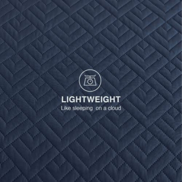 EXQ Home Twin Quilt Set - Modern Pattern Lightweight Bedspread