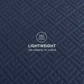 EXQ Home Twin Quilt Set - Modern Pattern Lightweight Bedspread