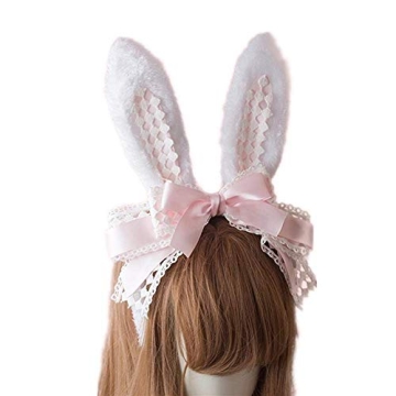 LittleLuluda Easter Party Hair Accessory Headband Gothic Lolita Cosplay Cute Rabbit Bunny Ears Bow L...