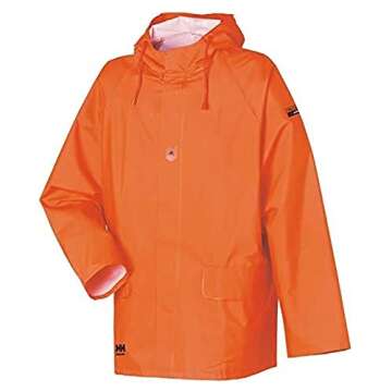 Helly-Hansen Workwear Horten Waterproof Rain Jacket for Men - Heavy Duty PVC-Coated Protective Flame...