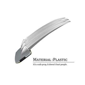 DAYSTART Plastic Wolf Claws Plastic Daggers Fit for Wolverine Costume Cosplay Props, 2Pcs