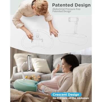 SAIJI Tablet Kindle Holder Pillow, Compatible with 4.7”-15.6” Kindle, Tablet, Phone, Portable Mo...