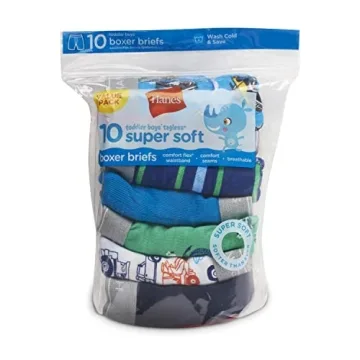 Hanes Boys' & Toddler Comfort Flex Boxer Briefs 10-Pack