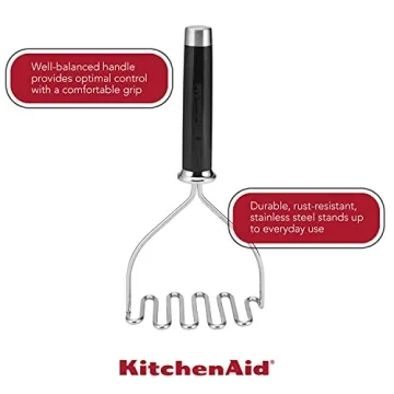 KitchenAid 10.24 Inch Black Stainless Steel Masher