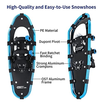 Lightweight Goutone Snowshoes with Poles for All
