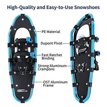 Lightweight Goutone Snowshoes with Poles for All