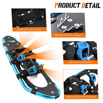 Lightweight Goutone Snowshoes with Poles for All