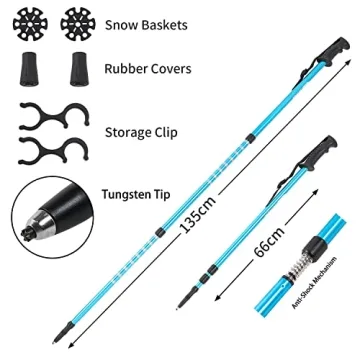 Lightweight Goutone Snowshoes with Poles for All