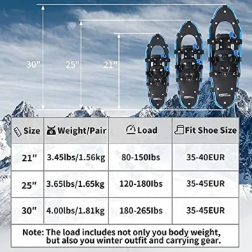 Lightweight Goutone Snowshoes with Poles for All