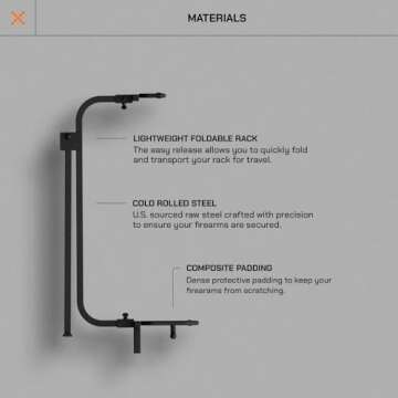 Portable Gun Rack for 6 Rifles - Lightweight & Durable
