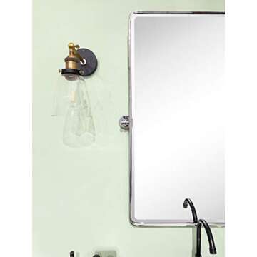 TEHOME Pivot Rectangle Bathroom Mirror | Stylish & Durable