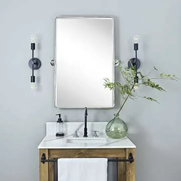 TEHOME Pivot Rectangle Bathroom Mirror | Stylish & Durable