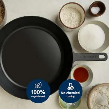 Lightweight Pre-Seasoned Cast Iron Skillet - COOKLIFE