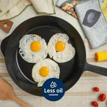 Lightweight Pre-Seasoned Cast Iron Skillet - COOKLIFE