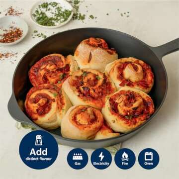 Lightweight Pre-Seasoned Cast Iron Skillet - COOKLIFE