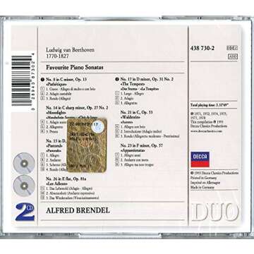 Beethoven: Favourite Piano Sonatas