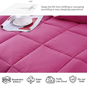 EvJk Pink Down Alternative Comforter Queen Size