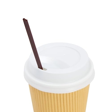 Juvale 50 Pack Disposable 8 oz Coffee Cups with Lids