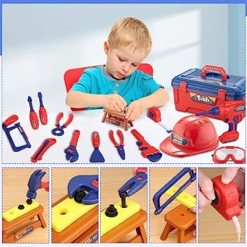 MAGIC4U 49PCS Kids Tool Set for Creative Play