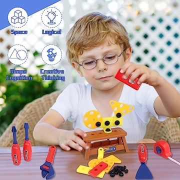MAGIC4U 49PCS Kids Tool Set for Creative Play