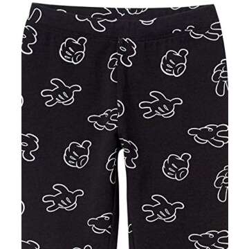Amazon Essentials Disney | Marvel | Star Wars | Frozen | Princess Girls' Leggings, Pack of 3, Mickey...