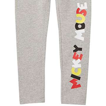 Amazon Essentials Disney | Marvel | Star Wars | Frozen | Princess Girls' Leggings, Pack of 3, Mickey Classic, Small