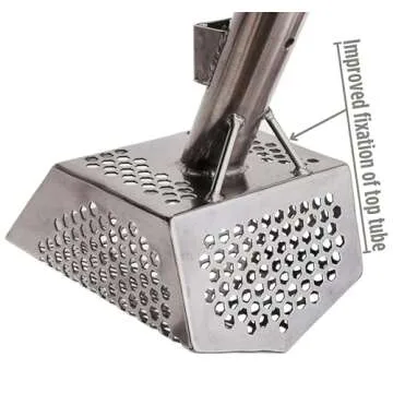 CooB Upgraded Sand Scoop Shovel Metal Detector Sharky. Sand Scoops Treasure Detecting, Metal Detector Hunting Tool. 1.5mm Stainless Steel, 7mm Hexahedron Holes