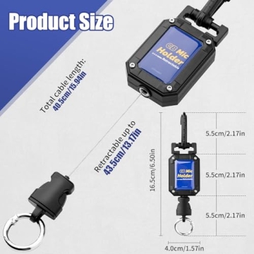 Durable CB Mic Holder with Retractable Tether for Easy Access