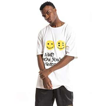 cpfm.xyz I Like You You’re Different T-Shirt Creative Text Print Unisex Short Sleeve White