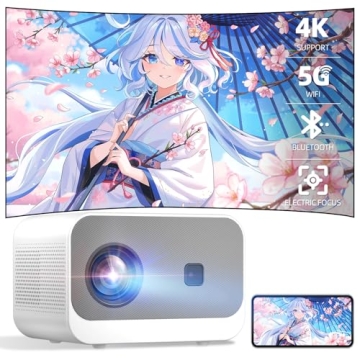 X7 Mini Projector: 20000lm 4K, WiFi Bluetooth, Native 1080P for Immersive Viewing