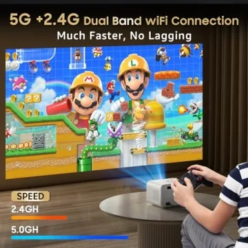 X7 Mini Projector 20000lm 4K WiFi Bluetooth Native 1080P