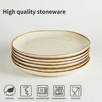 Famiware Dinner Plates Set of 6 | Durable & Stylish Dinnerware