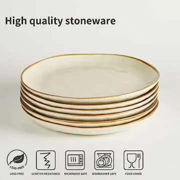 Famiware Dinner Plates Set of 6 | Durable & Stylish Dinnerware