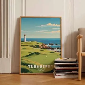 Golf Course Premium Giclee Fine Art Prints - Augusta, Pebble Beach, Pinehurst, Golf Course Posters, Golf Wall Art, Aesthetic Poster for Home Office Decor, Ready to Frame