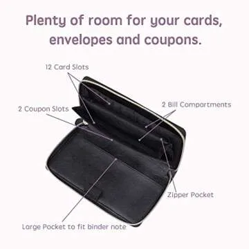 Stylish All-in-One Cash Envelope Wallet with Budget Sheets