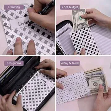 Stylish All-in-One Cash Envelope Wallet with Budget Sheets