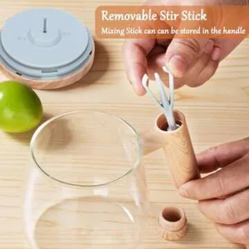 VEREMUND Self Stirring Coffee Mug, Glass Electric High Speed Mixing Cup, Automatic Mixing Mug Rotating, 400ml Battery Powered Stirring Cup to Stir Coffee/Milk/Protein Powder at Desk