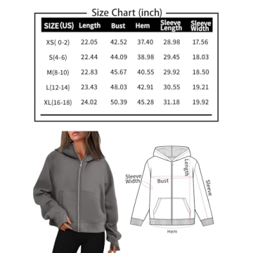 Oversized Zip Up Hoodie in Fleece for Women