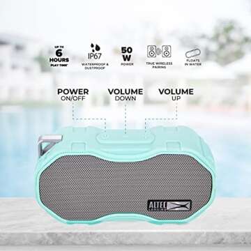 Altec Lansing Baby Boom XL - Waterproof Bluetooth Speaker, Wireless & Portable Speaker for Travel & ...