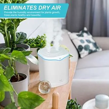 SPURUPS Humidifiers for Bedroom, 2L Cool Mist Humidifier for bedroom, USB Portable Desk Humidifier, Quiet Ultrasonic Humidifier with 2 Mist Modes and 7-Color Light, Auto Shut-Off, for Travel & home.