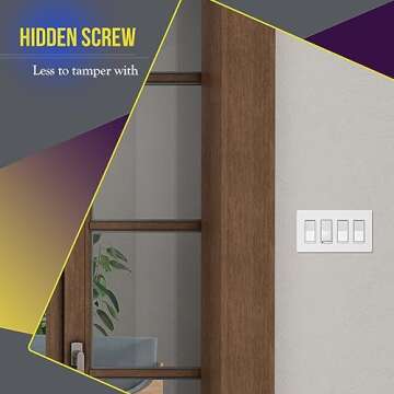 ENERLITES Screwless Wall Plates - Child Safe & Durable Cover
