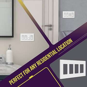 ENERLITES Screwless Wall Plates - Child Safe & Durable Cover