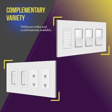 ENERLITES Screwless Wall Plates - Child Safe & Durable Cover