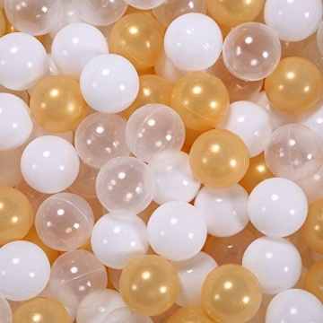STARBOLO Ball Pit Balls for Kids- 100 Pieces Colorful Balls - Pearl Gold Plastic Balls BPA Free Non-...