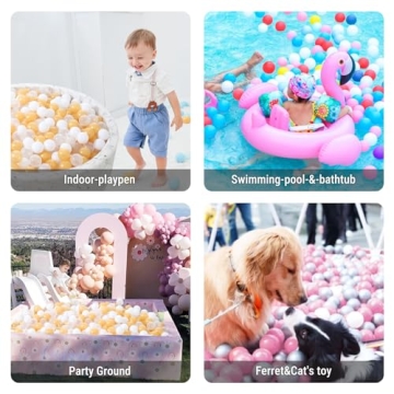 STARBOLO Colorful Ball Pit Balls for Kids - 100 Non-Toxic Balls