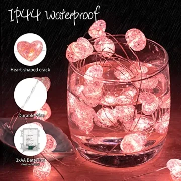 Valentine’s Day Fairy String Lights with Remote Control and Timer