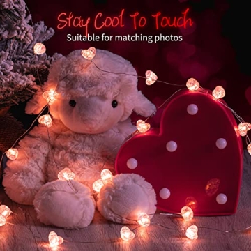Valentine’s Day Fairy String Lights with Remote Control and Timer