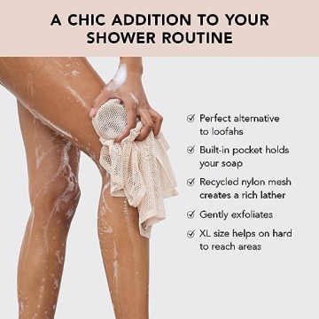 Kitsch Exfoliating Washcloth with Soap Pocket Eco-Friendly