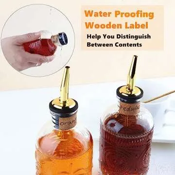 Shining Craft Syrup Bottles Set - 4 Pack for Syrups and Oils