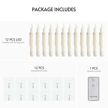 Halloween Decorations, 12PCS Halloween Decorations LED Candles, Floating LED Candle with Remote Control, Witch Halloween Decor Christmas Party Supplies Birthday Wedding Indoor Home Classroom Bedroom